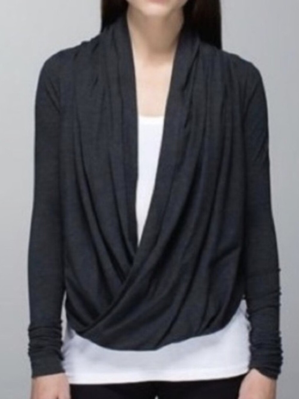 Lululemon Iconic Wrap Organic Cotton Heathered Black Size 10
